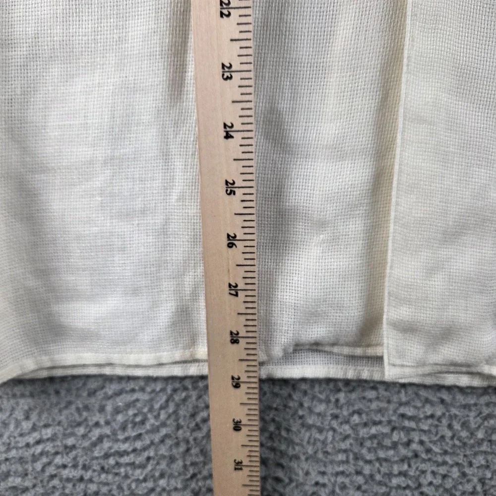 Banana Republic Mens Small Irish Linen Short Sleeve Button Up Shirt Cream